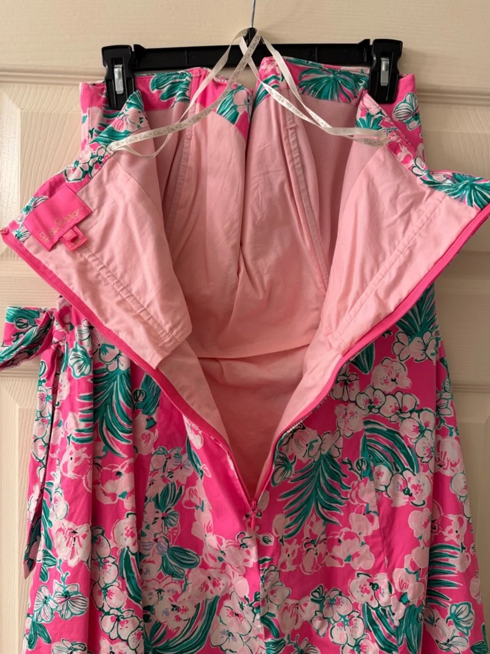NWOT Lilly Pulitzer Stela Strapless Stretch Bow Dress Roxie Pink Size 16 XL - Picture 4 of 12